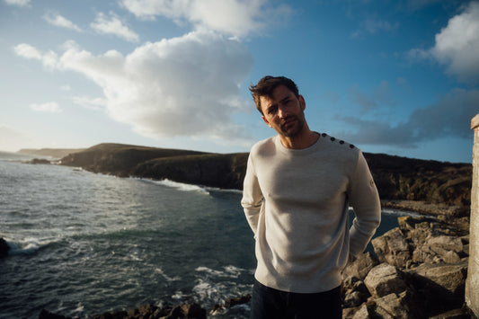 COMFORTABLE PLAIN SAILOR SWEATER