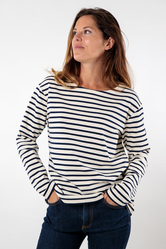Classic long-sleeved sailor top