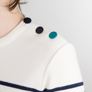 Pull classique marin raye