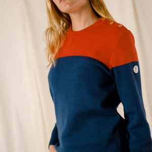 Pull marin bicolore