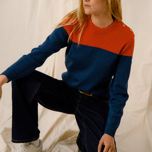 Pull marin bicolore