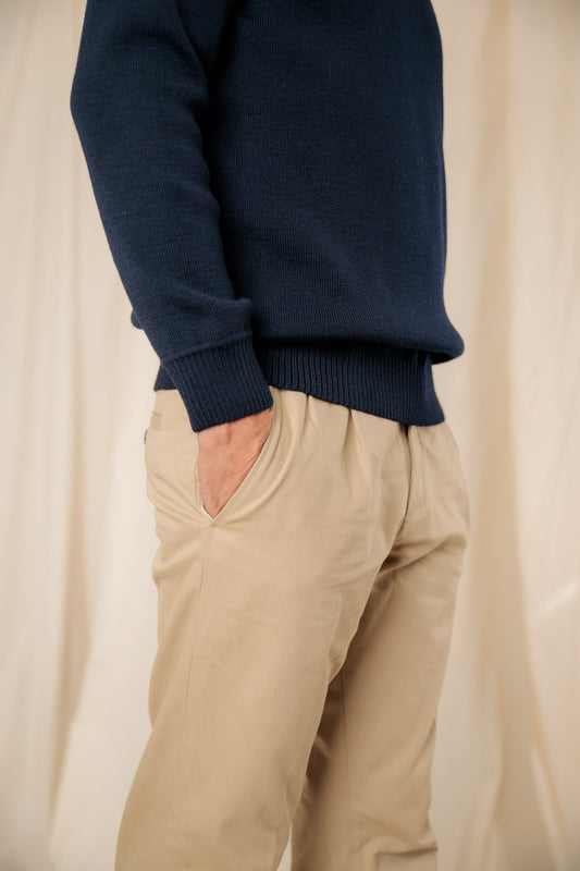COMFORT FIT SAILOR NECK SWEATER