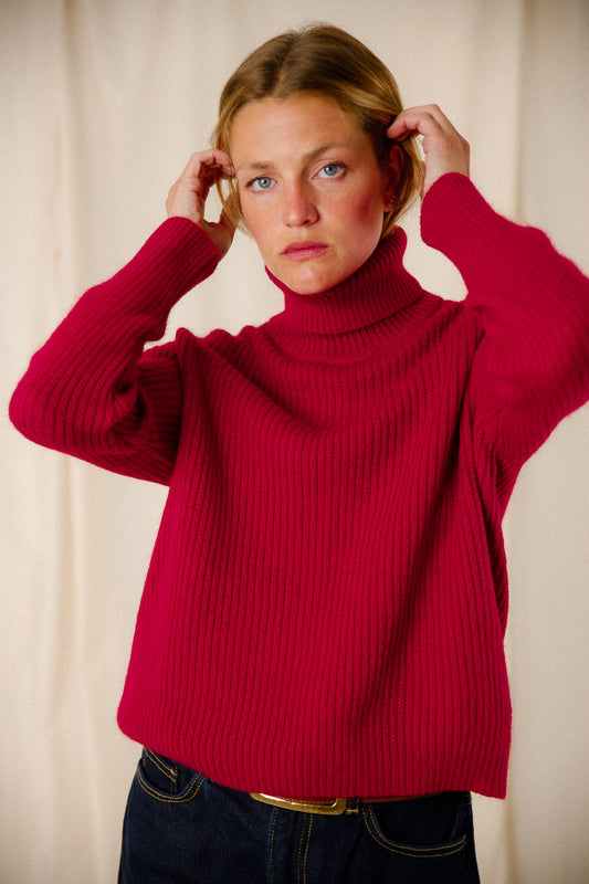 Mohair turtleneck sweater