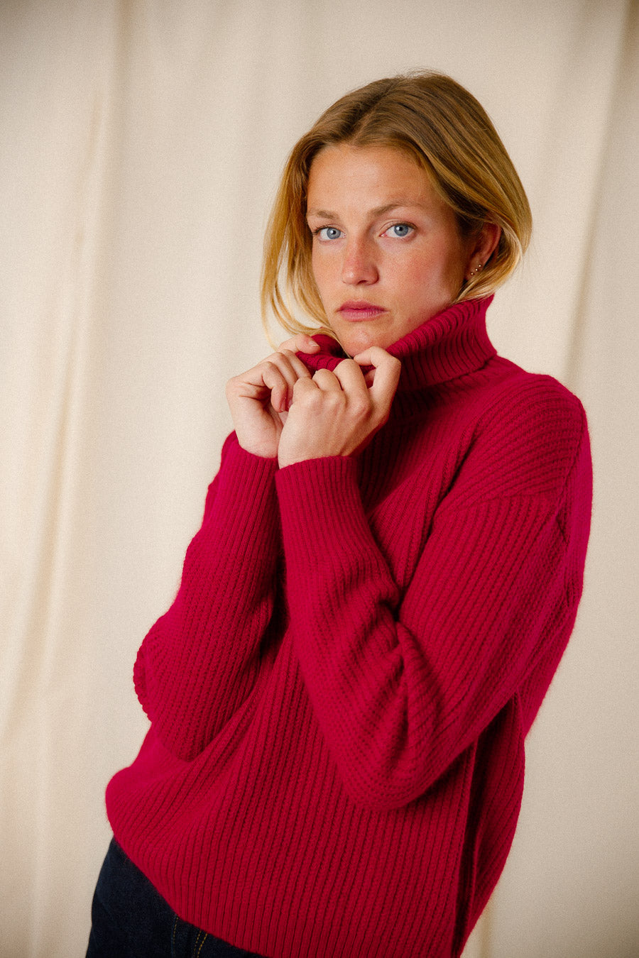 Mohair turtleneck sweater
