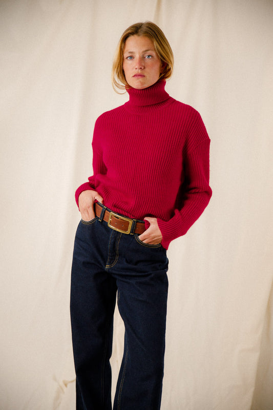 Mohair turtleneck sweater