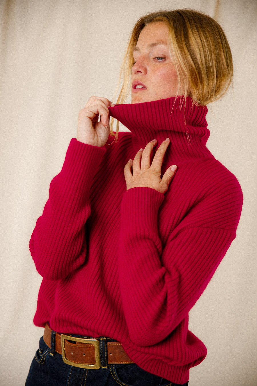 Mohair turtleneck sweater