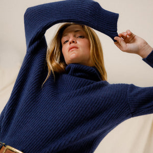 Pull col roulé mohair