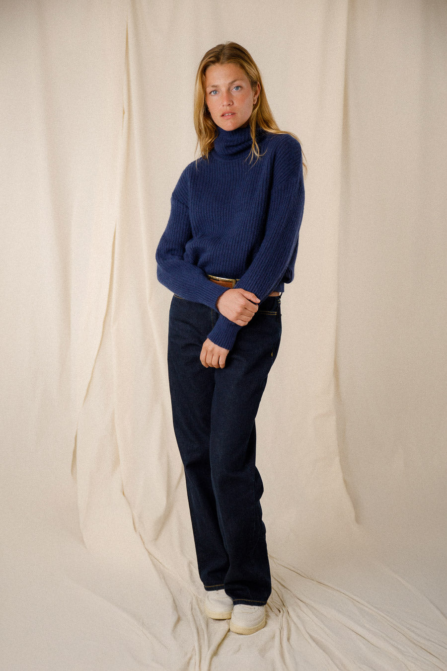 Pull col roulé mohair
