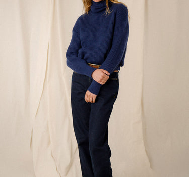 Pull col roulé mohair