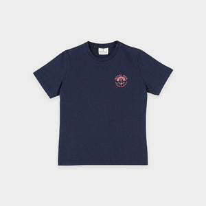 Tee-shirt ancre + arc en ciel col rond