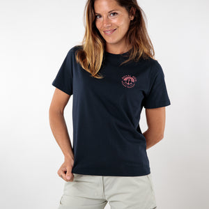 Tee-shirt ancre + arc en ciel col rond