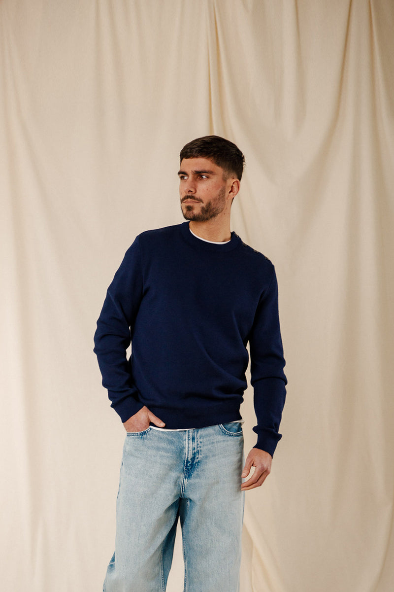 Pull marin Armel boutons corozo