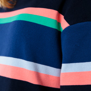 Multicolored striped sweater