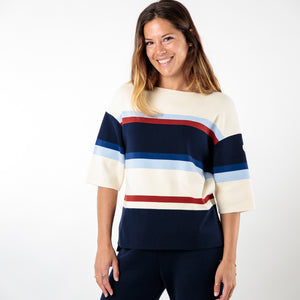 Multicolored striped sweater