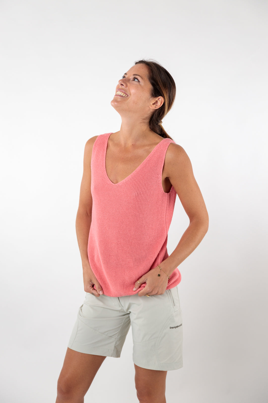 Plain v-neck tank top