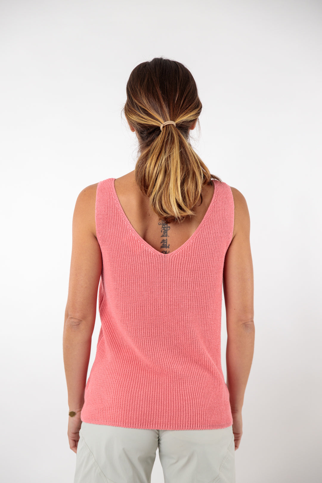 Plain v-neck tank top