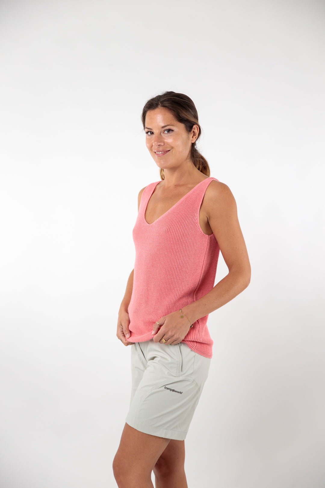 Plain v-neck tank top