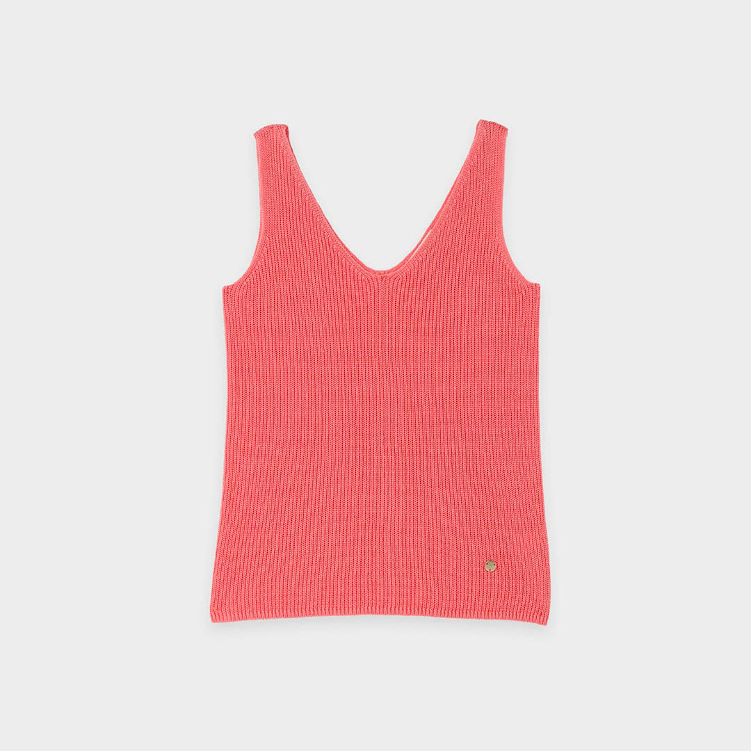 Plain v-neck tank top