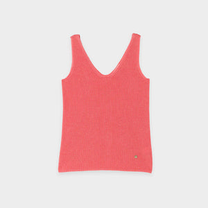 Plain v-neck tank top