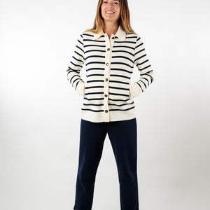 Two-tone striped jacket