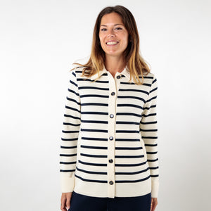 Two-tone striped jacket