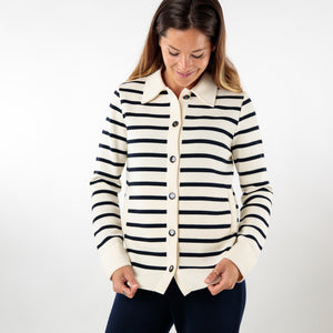 Two-tone striped jacket