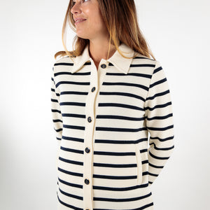 Two-tone striped jacket