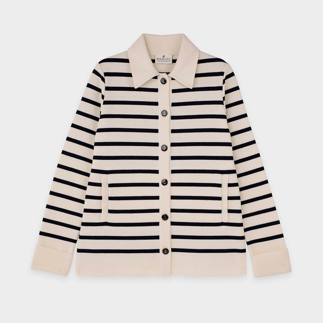 Two-tone striped jacket