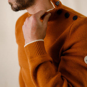 Pull laine vierge bicolore