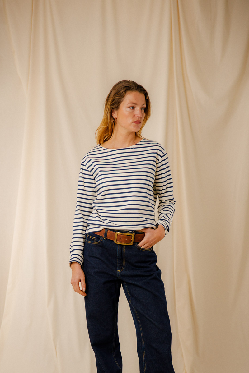 Classic long-sleeved sailor top