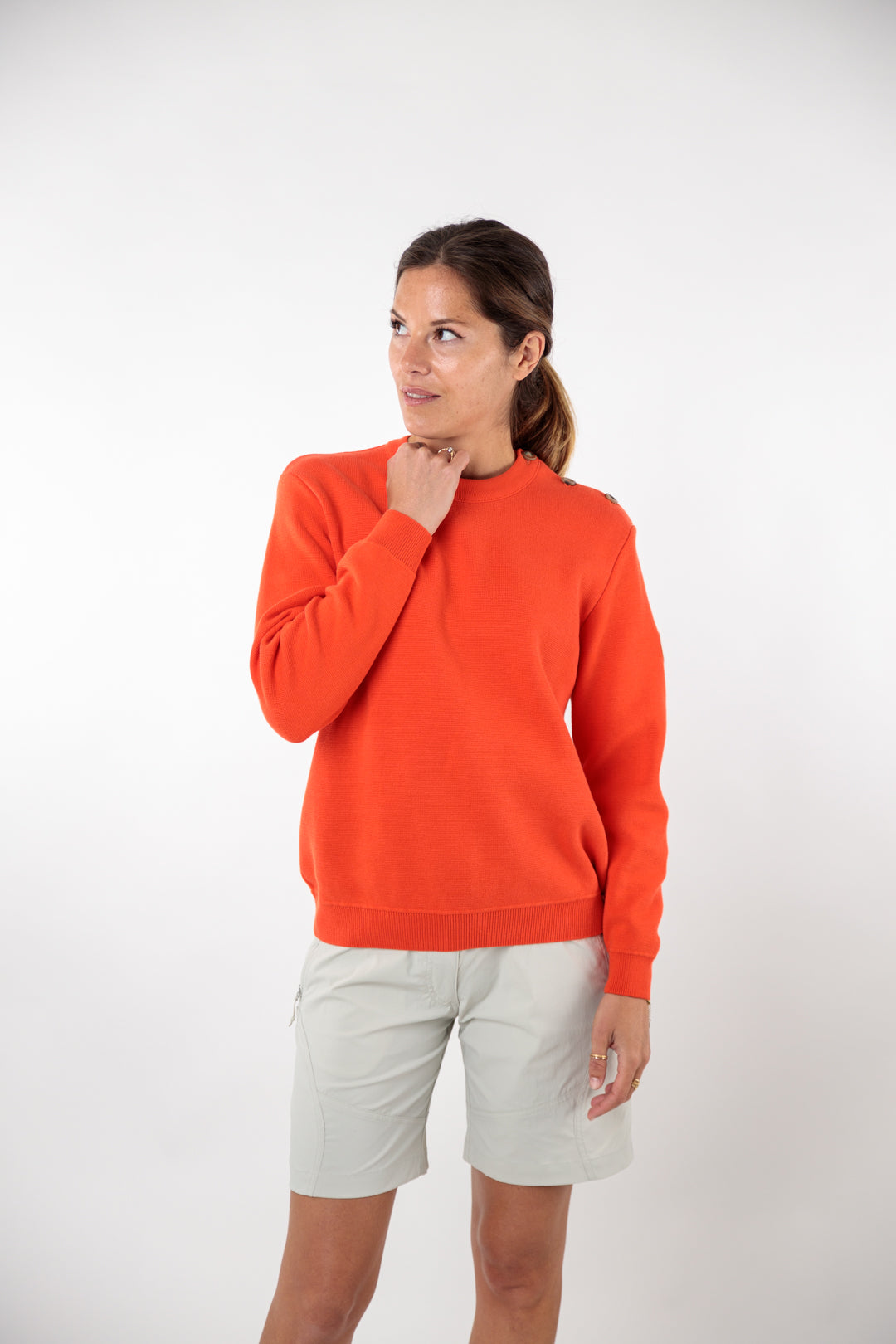 Plain cotton sweater