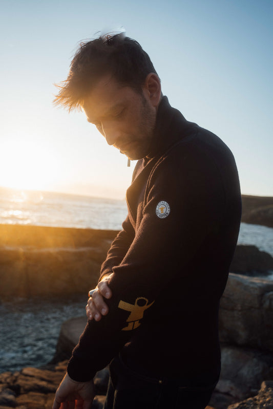 Royal Mer X Guy Cotten trucker sweater