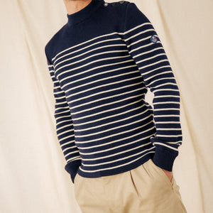 Striped sailor sweater 100% virgin wool
