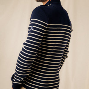 Striped sailor sweater 100% virgin wool