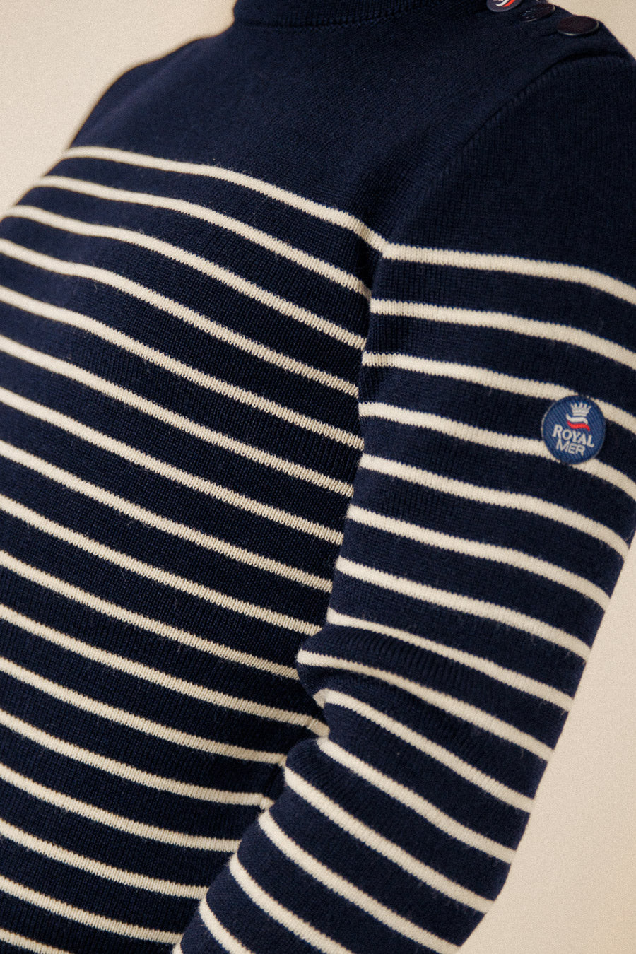 Striped sailor sweater 100% virgin wool