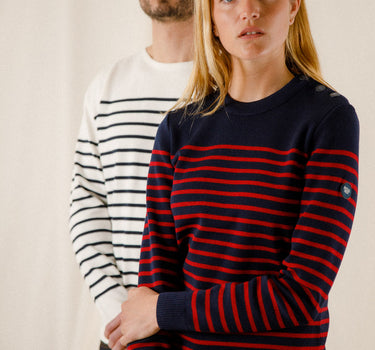 Pull marin rayé Isa