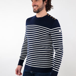Pull marin rayé encolure ronde