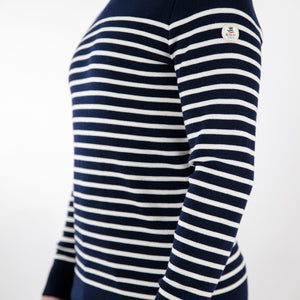 Pull marin rayé encolure ronde