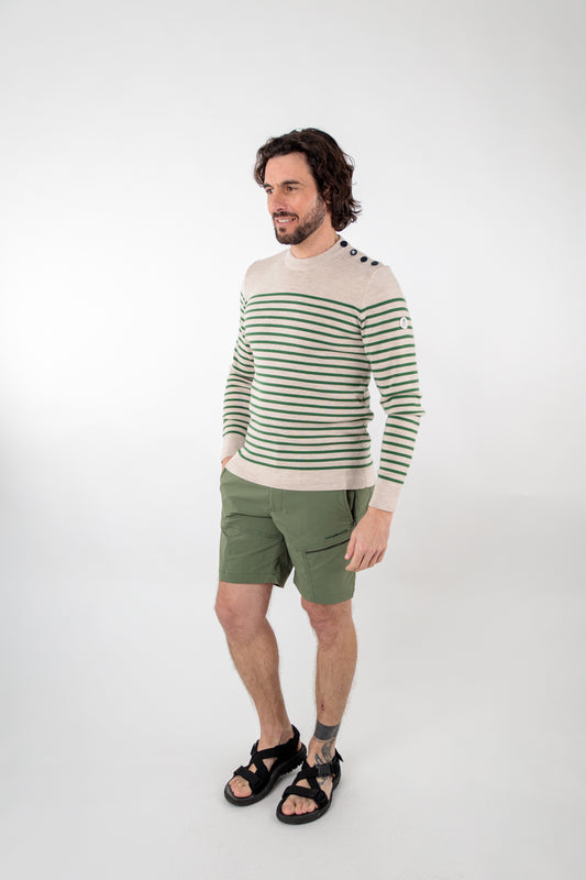 Pull marin rayé laine mérinos