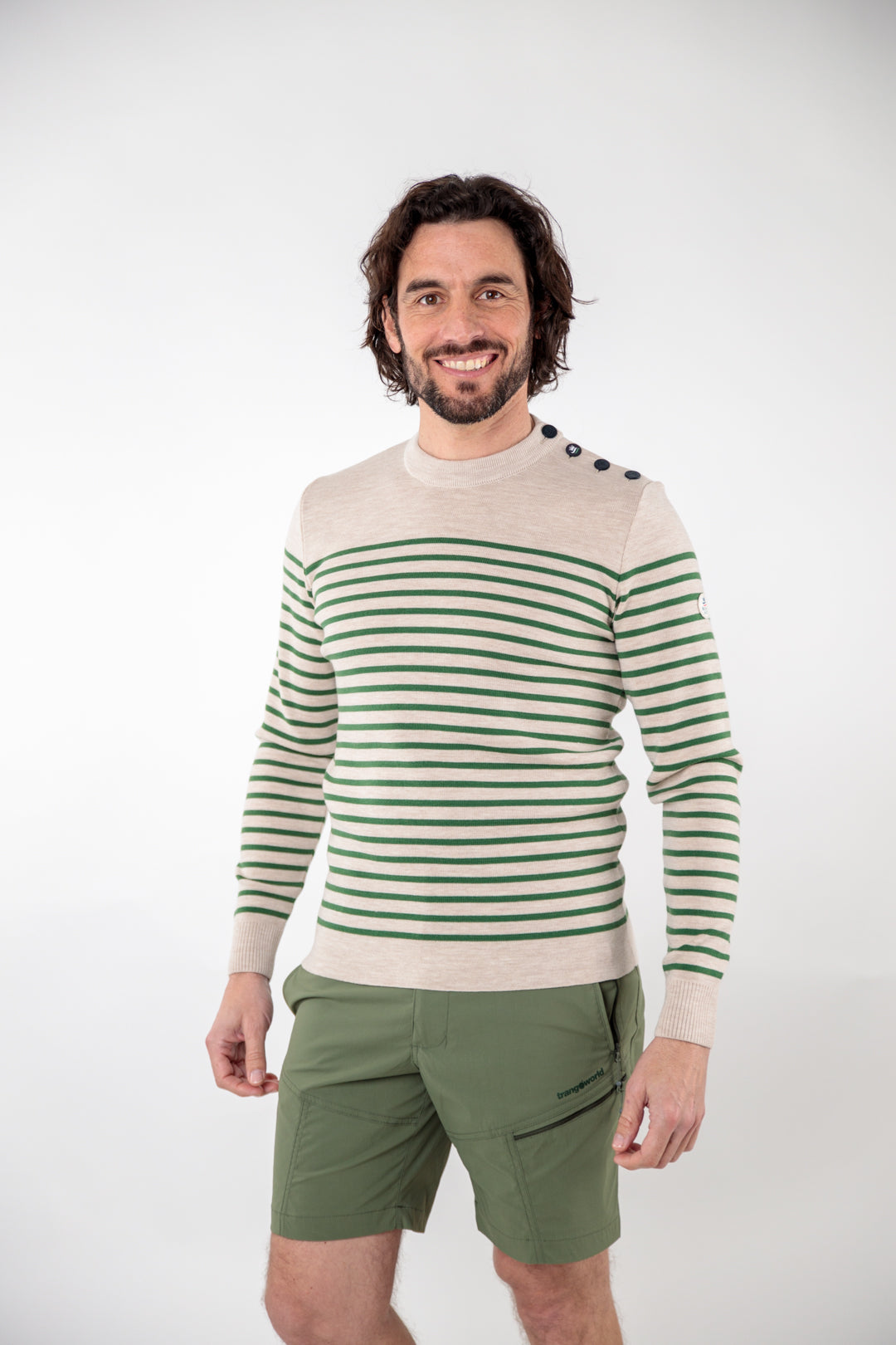 Merino wool striped sailor sweater