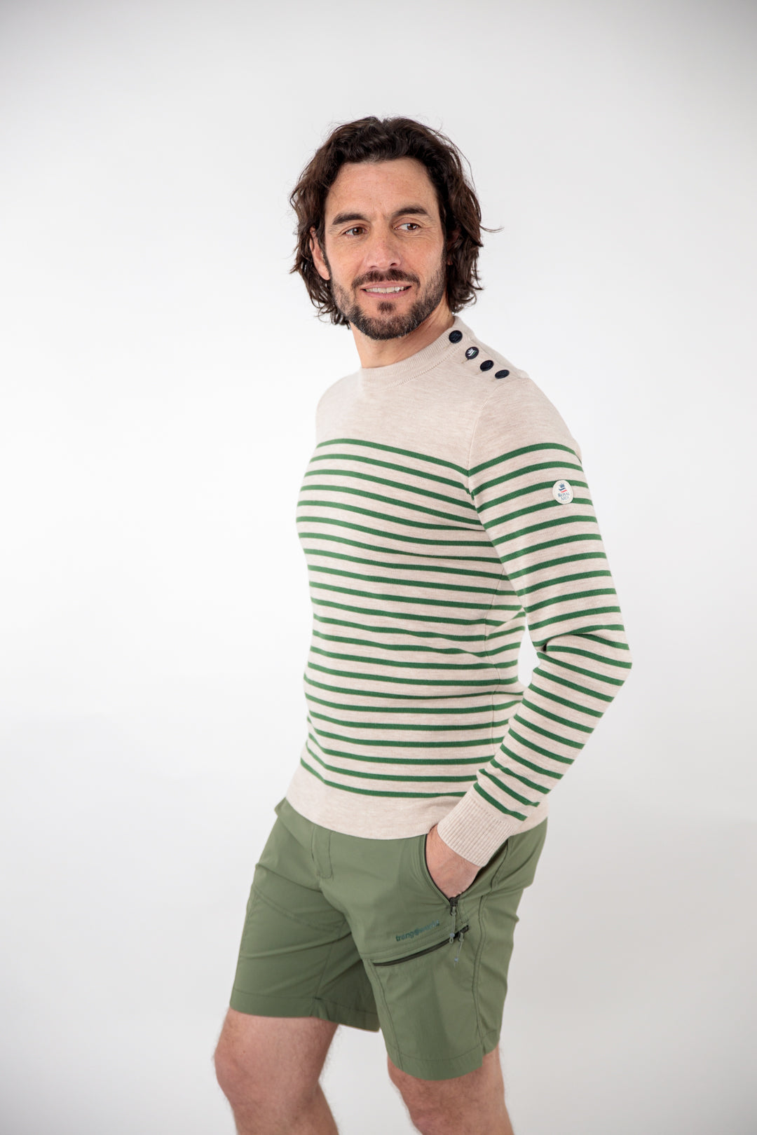 Merino wool striped sailor sweater