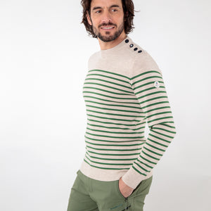 Pull marin rayé laine mérinos