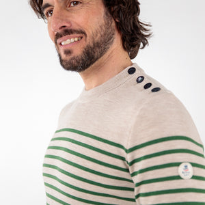 Pull marin rayé laine mérinos