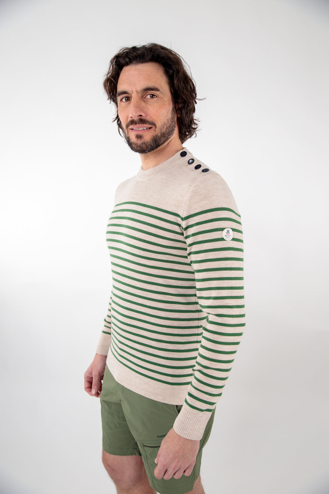 Merino wool striped sailor sweater