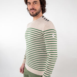 Pull marin rayé laine mérinos