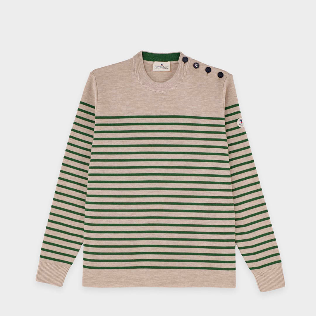 Pull marin rayé laine mérinos
