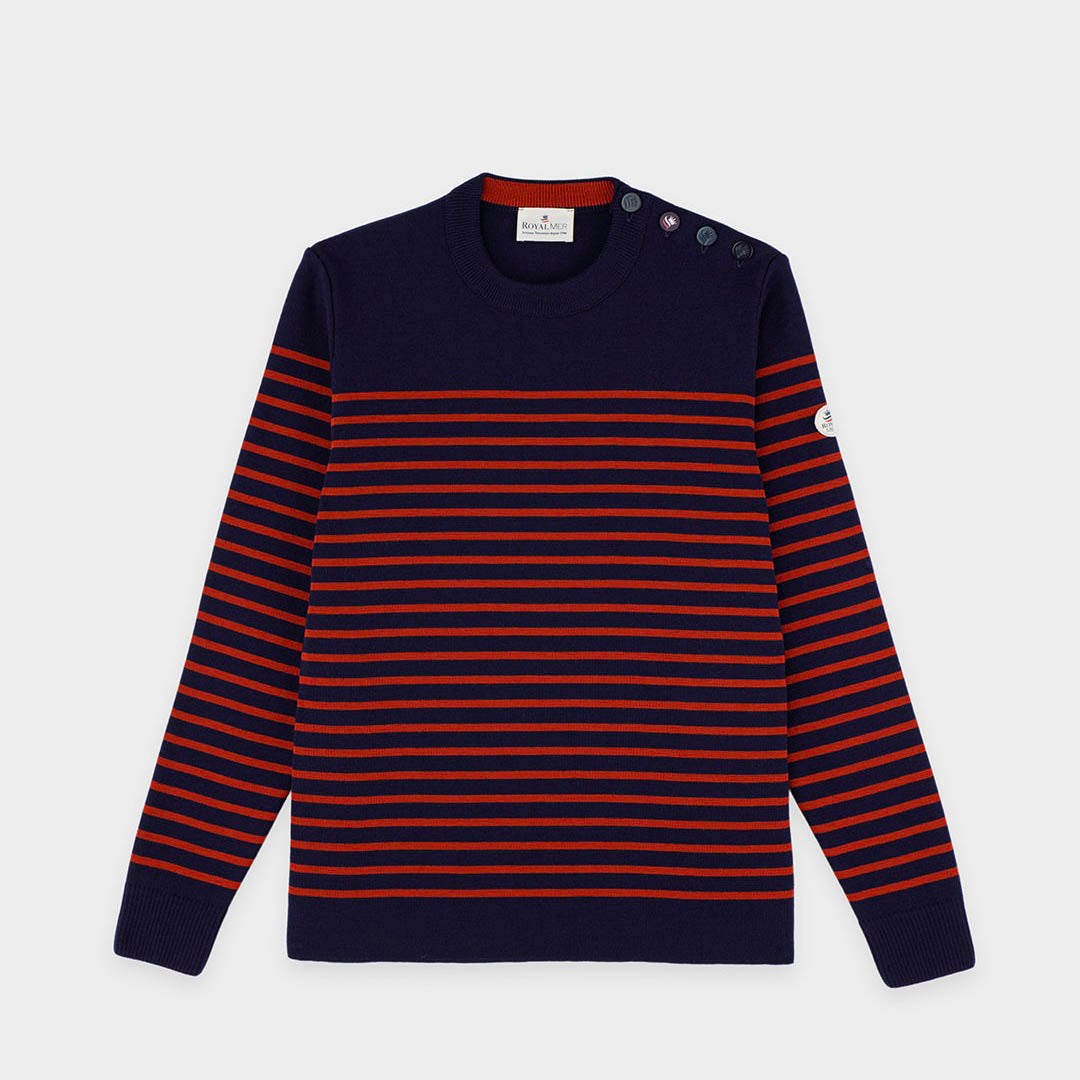 Merino wool striped sailor sweater