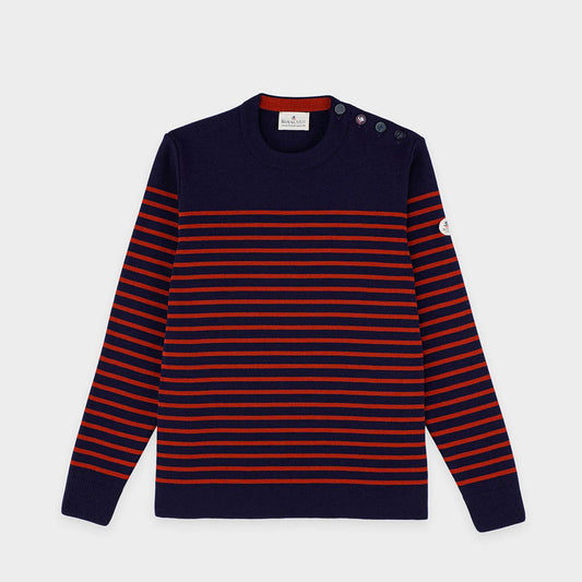 Pull marin rayé laine mérinos