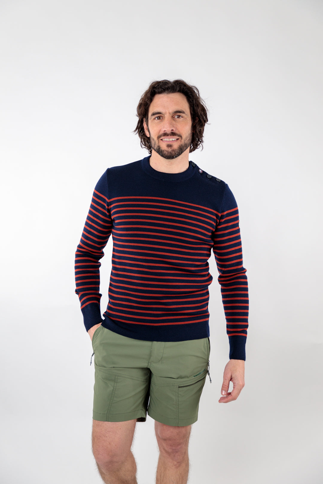 Merino wool striped sailor sweater