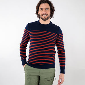 Merino wool striped sailor sweater